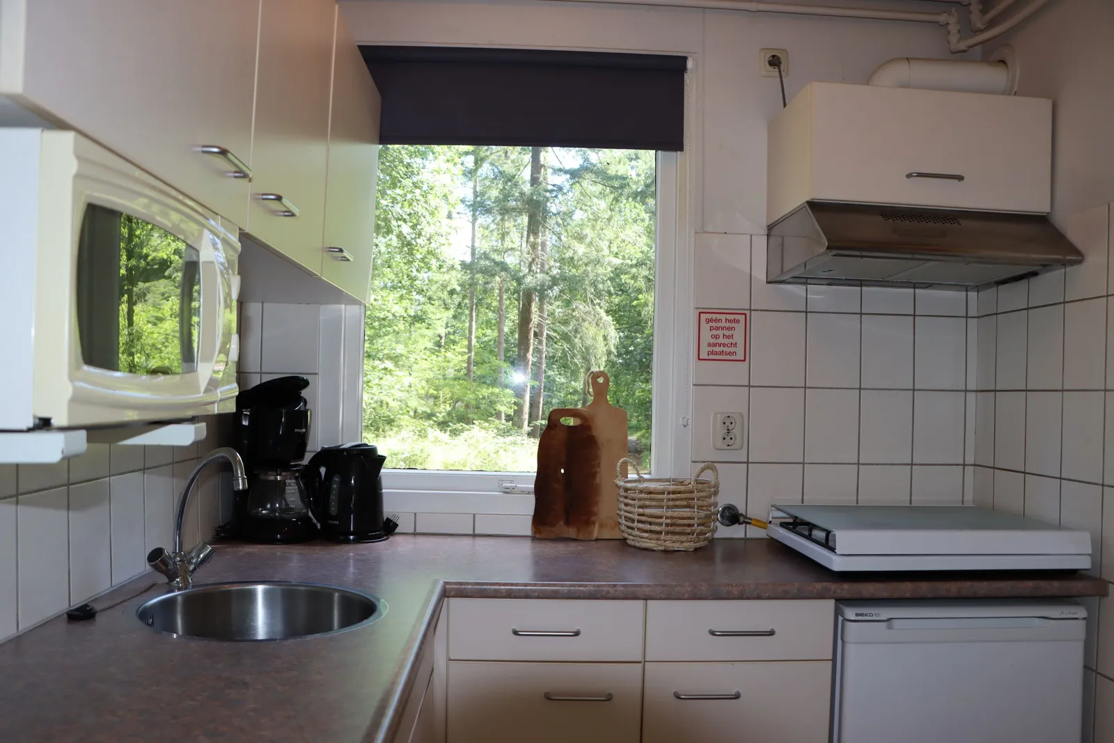 Bos bungalow met hond