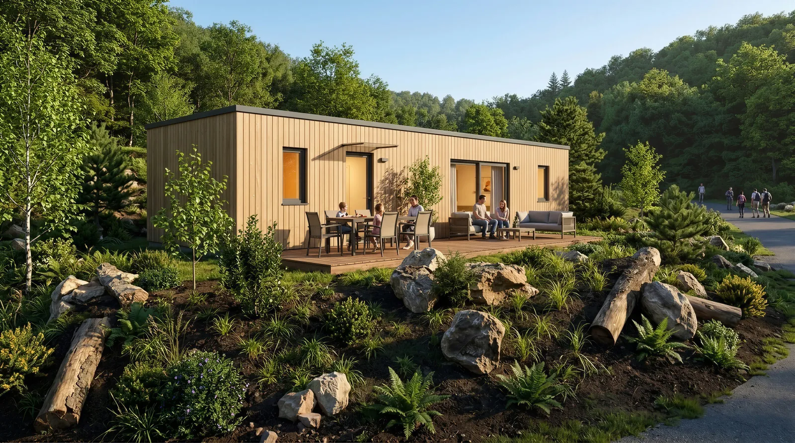 6 persoons buiten lodge