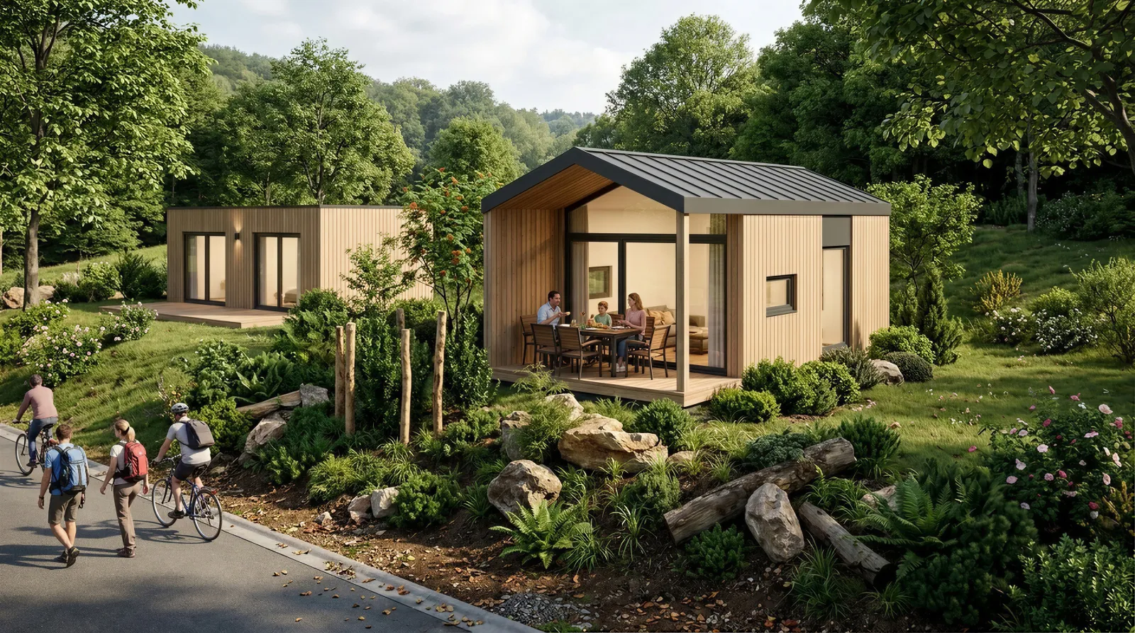 2-4 persoons buiten tiny house